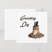 grondhog dag vlakke Kaart (Voorkant / Achterkant)