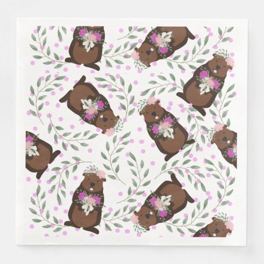 Grondhog-dagpapier Servet (Voorkant)