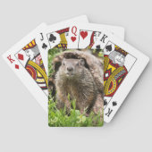 Grondhog in een Hollow Log Pokerkaarten (Achterkant)
