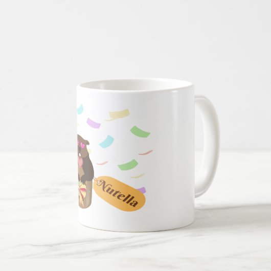 Grondhog in een Nutella-pot Koffiemok (Voorkant rechts)