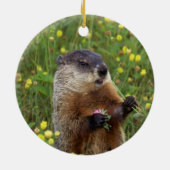 Grondhog Keramisch Ornament (Achterkant)