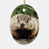 Grondhog Keramisch Ornament (Voorkant)