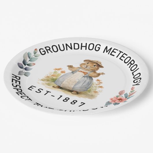 Grondhog Papieren Bordje (Gekanteld)