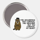 Grondhog regelt weer, je controleert mijn hart magneet (Voorkant / Achterkant)