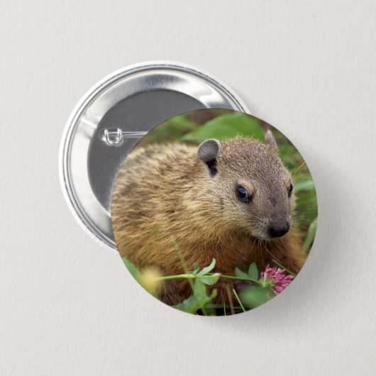 Grondhog Ronde Button 5,7 Cm (Voorkant /achterkant)