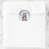 Grondhog Ronde Sticker (Tas)