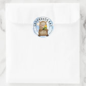Grondhog Ronde Sticker (Tas)