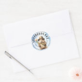 Grondhog Ronde Sticker (Envelop)