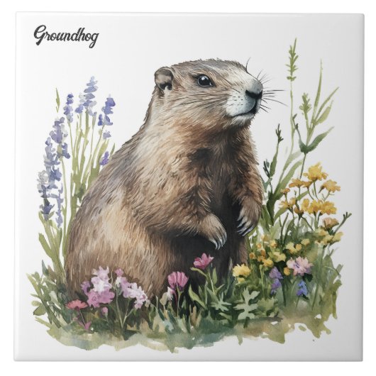 Grondhog Tegeltje (Voorkant)