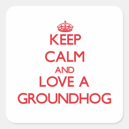 Grondhog Vierkante Sticker (Voorkant)