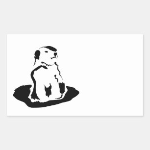 grondhok rechthoekige sticker