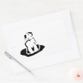 grondhok rechthoekige sticker (Envelop)