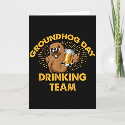 Grondhond Dag Drinkteam Grondhond Dag Bierliefhebb Kaart (Voorkant)