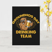 Grondhond Dag Drinkteam Grondhond Dag Bierliefhebb Kaart (Gele Bloem)