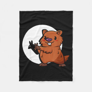 Grondhond Dag Schaduwpop Cute Knaagdier Kostuum Fu Fleece Deken