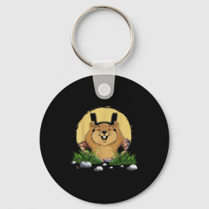 Grondhond Schaduw Knuffel Pop Grappige Dag Van De Sleutelhanger