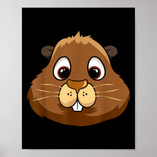 Grondhondendag Knaagdier Hoofd Gezicht Kostuum Sch Poster