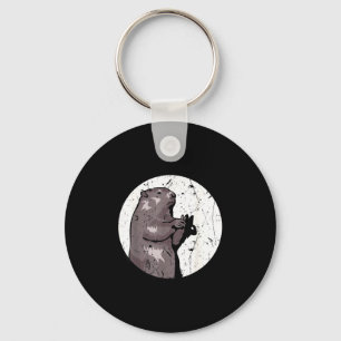 Grondhoorn Dag Schaduwpop Cute Knaagdier Kostuum F Sleutelhanger