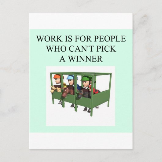 grondig gefokte paardenraceontwerp briefkaart (Voorkant)