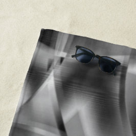 Grondige grijze vormen, met toontonen strandlaken