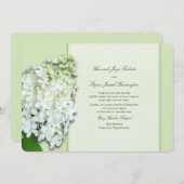 Grondige groene hydrangea - Aangepast bruiloft pap Kaart (Voorkant / Achterkant)