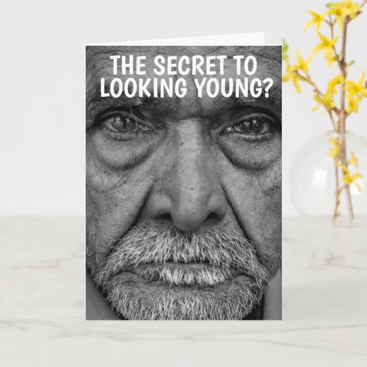 GRONDIGE OUDE MAN BIRTHDAY OVERGEZICHTE KAARTEN (Gele Bloem)