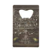 Grondkever en scarabee van Mira Calligraphiae Creditkaart Flessenopener (Voorkant)