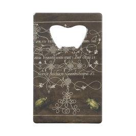 Grondkever en scarabee van Mira Calligraphiae Creditkaart Flessenopener