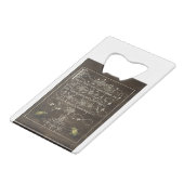 Grondkever en scarabee van Mira Calligraphiae Creditkaart Flessenopener (Achterkant Gekanteld)