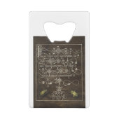 Grondkever en scarabee van Mira Calligraphiae Creditkaart Flessenopener (Achterkant)