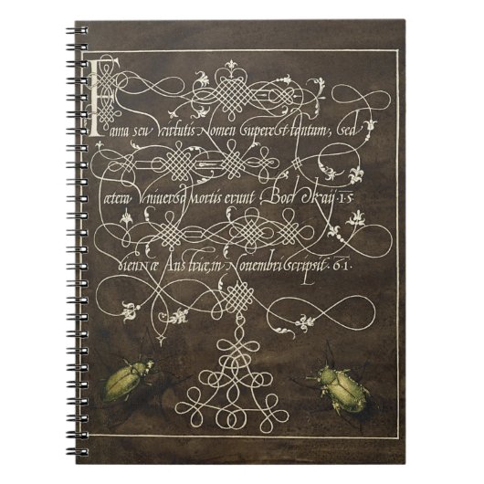 Grondkever en scarabee van Mira Calligraphiae Notitieboek (Voorkant)