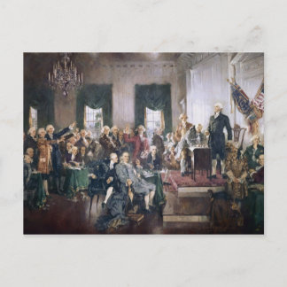 Grondleggende vaders Ondertekening van de Amerikaa Briefkaart