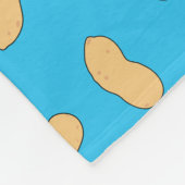 Grondnotenpinda Gezond Snackpatroon op Blauw Fleece Deken (Hoek)