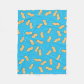 Grondnotenpinda Gezond Snackpatroon op Blauw Fleece Deken (Voorkant)