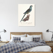 Grondparkiet of Moerasparkiet, Pezoporus Wallicus Canvas Afdruk (Insitu (Slaapkamer))
