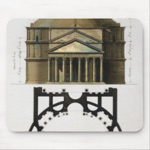 Grondplan en gevel van het Pantheon, Rome, van Muismat