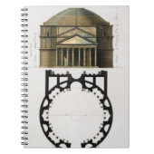 Grondplan en gevel van het Pantheon, Rome, van Notitieboek (Voorkant)
