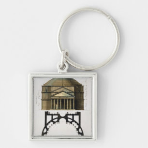Grondplan en gevel van het Pantheon, Rome, van Sleutelhanger