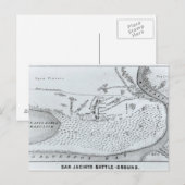 Grondplan van de slag in San Jacinto Briefkaart (Voorkant / Achterkant)