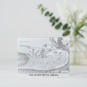 Grondplan van de slag in San Jacinto Briefkaart (Staand voorkant)