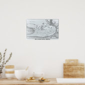 Grondplan van de slag in San Jacinto Poster (Keuken)