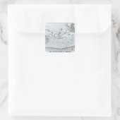 Grondplan van de slag in San Jacinto Vierkante Sticker (Tas)