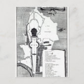 Grondplan van het Vaticaan in Rome Briefkaart (Voorkant)