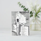 Grondplan van het Vaticaan in Rome Briefkaart (Staand voorkant)