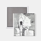 Grondplan van het Vaticaan in Rome Magneet (Voorkant / Achterkant)