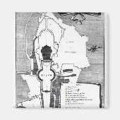 Grondplan van het Vaticaan in Rome Magneet (Voorkant)