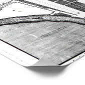 Grondplan van het Vaticaan in Rome Poster (Hoek)