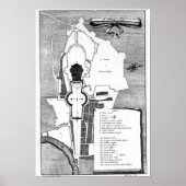 Grondplan van het Vaticaan in Rome Poster (Voorkant)