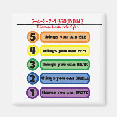 Grondtechniek voor angst/stress 5 zintuigen magneet (Voorkant)