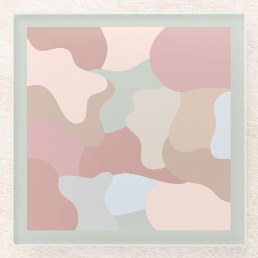 grondtoonvormen glazen onderzetter (Voorkant)